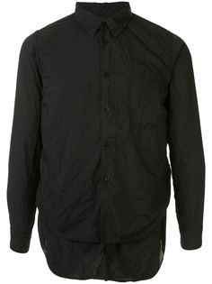 Black Comme Des Garçons поплиновая рубашка с жатым эффектом
