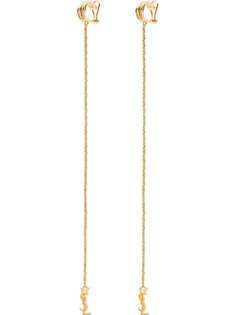 Saint Laurent серьги Opyum с монограммой