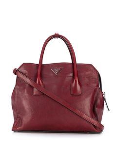 Prada Pre-Owned сумка-тоут с металлическим логотипом