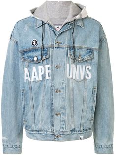 AAPE BY *A BATHING APE® джинсовая куртка оверсайз