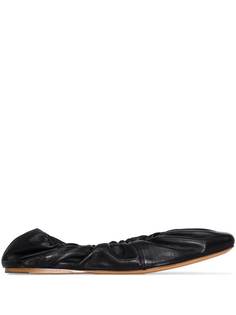 GANNI ruched ballet pumps