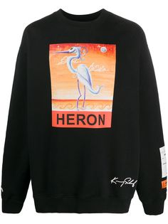 Heron Preston толстовка оверсайз с принтом