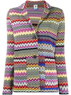 M Missoni трикотажный блейзер в технике пэчворк