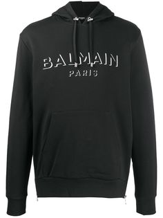 Balmain толстовка с капюшоном и логотипом