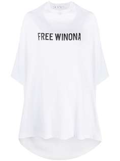 Off-White платье-футболка длины мини с драпировкой