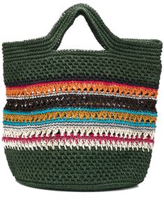 MARNI INTERIORS woven stripe tote