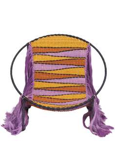 MARNI INTERIORS плетеное кресло в полоску с бахромой