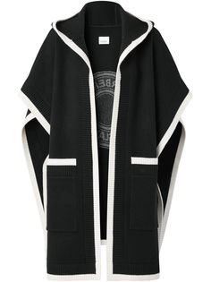Burberry жаккардовый кейп с логотипом