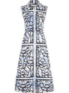 Fendi платье-рубашка с цветочным принтом