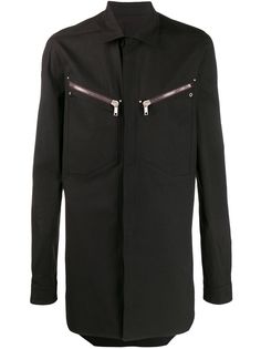 Rick Owens рубашка с карманами на молнии