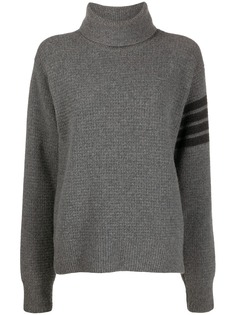 Thom Browne джемпер с высоким воротником и полосками 4-Bar