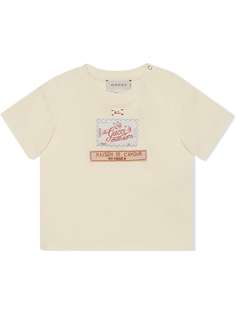 Gucci Kids футболка с вышивкой