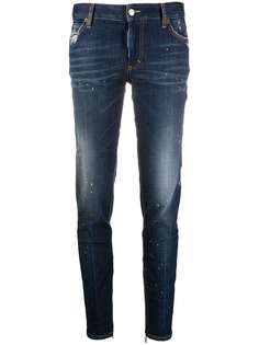Dsquared2 джинсы узкого кроя с эффектом разбрызганной краски