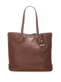 Prada Pre-Owned сумка-тоут с металлическим логотипом