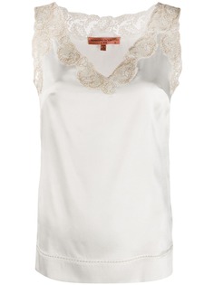 Ermanno Scervino блузка без рукавов с вышивкой