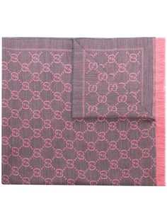 Gucci двусторонний шарф Sten с узором GG