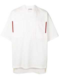 Jil Sander футболка с нашивками