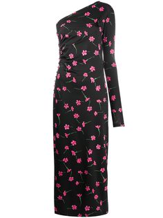Marcia платье макси асимметричного кроя с цветочным принтом