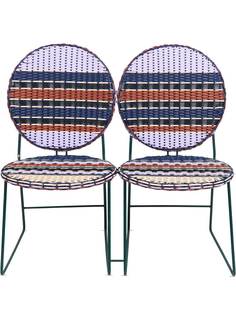 MARNI INTERIORS плетеные стулья в стиле колор-блок