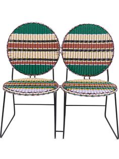 MARNI INTERIORS плетеные стулья в стиле колор-блок