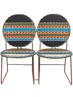 MARNI INTERIORS плетеные стулья в стиле колор-блок