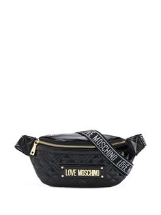 Love Moschino стеганая поясная сумка