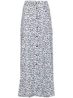 GANNI юбка миди на пуговицах с цветочным принтом