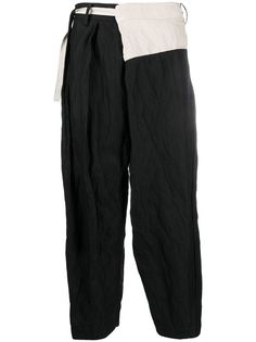 Ziggy Chen colour-block cropped trousers