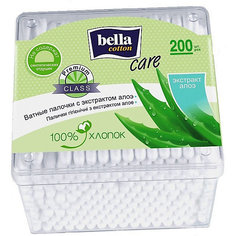 Ватные палочки Bella с экстрактом алоэ, 200 шт