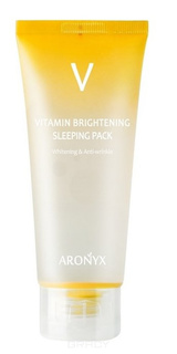 Domix, Тонизирующая ночная маска с витамином С Aronyx Vitamin Brightening Sleeping Pack, 100 мл Medi Flower