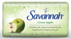 Domix, Мыло туалетное Зеленое Яблоко Green Apple, 100 г Savannah Soap