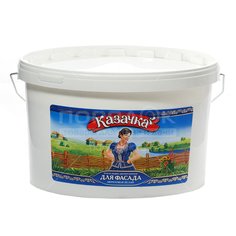 Краска водоэмульсионная Казачка F20 фасадная белая, 13 кг