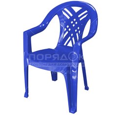 Кресло пластиковое Стандарт Пластик Групп синее, 66х60х84 см