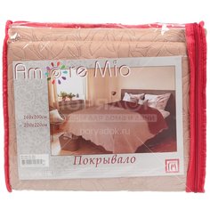 Покрывало (200х220 см) микрофибра, Amore Mio бежевое 75442