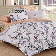 Постельное белье Cleo полутораспальное сатин (простыня 150х220 см, 2 наволочки 50х70 см, пододеяльник 145х215 см) 16/479-SL