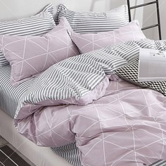 Постельное белье Cleo полутораспальное сатин (простыня 150х220 см, 2 наволочки 50х70 см, пододеяльник 145х215 см) 16/492-SL