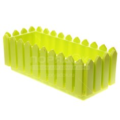Горшок для цветов пластиковый Элластик-Пласт Лардо салатовый, 16х20х47 см