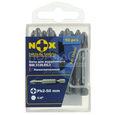 Набор бит Nox 556405 Ph 2, 50 мм, 10 шт