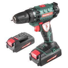 Дрель-шуруповерт аккумуляторная Hammerflex ACD140Li, 0-1050 об/мин, 14.4 В, 1.5 Ач, 10 мм