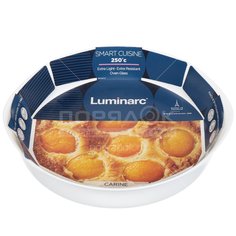 Форма для выпечки жаропрочная стеклокерамическая Luminarc Smart Cuisine N3165 круглая, 28 см