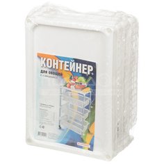 Полка для овощей на колесах 4 секции Полимербыт 944, 44х31х83 см