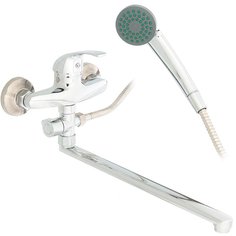 Смеситель для ванны Solone LUN6-A031 с керамическим картриджем, поворотным изливом и дивертором