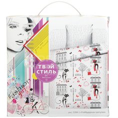 Постельное белье детское бязь (простыня 214х150 см, пододеяльник 215х145 см, наволочка 70х70 см) Василек Гламурная прогулка 5284/1