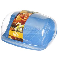 Хлебница пластмассовая Idea М 1180 голубая, 31.5x15x25.4 см