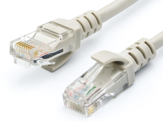 Сетевой кабель ATcom UTP Cat.5e 0.1m RJ45 Grey AT9059