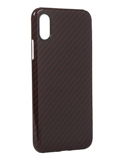 Чехол Red Line для APPLE iPhone X Carbon Glossy Red УТ000021536