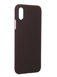 Чехол Red Line для APPLE iPhone X Carbon Matte Red УТ000021533