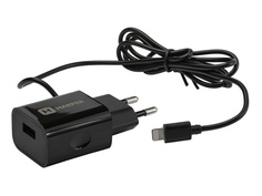 Зарядное устройство Harper WCH-5115 USB 2.1A кабель Lighting Black