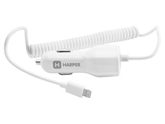 Зарядное устройство Harper CCH-3115 USB 2.1A кабель Lighting White