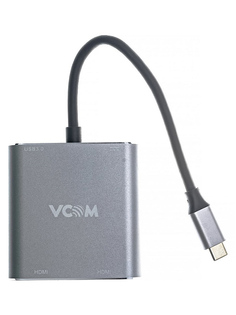 Аксессуар Vcom Type-C - 2xHDMI/USB3.0/PD Charging CU450